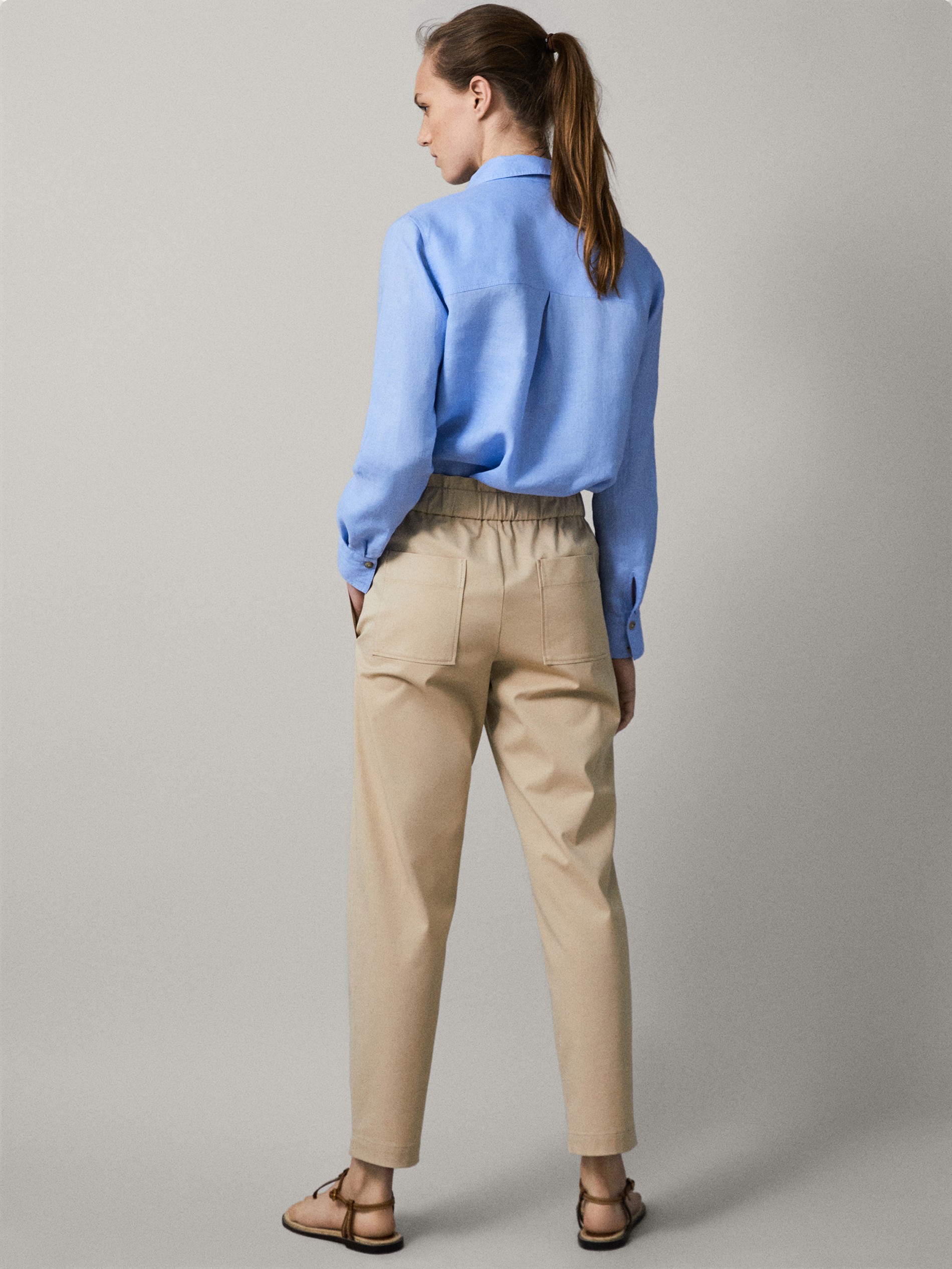 slim paperbag trousers