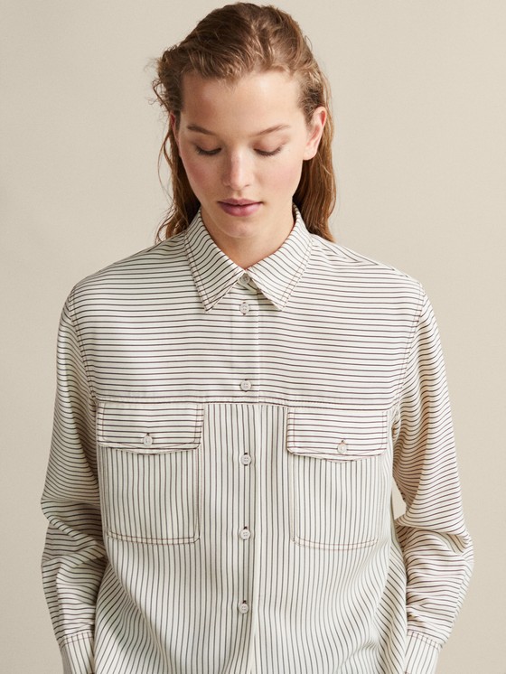 Massimo Dutti STRIPED LYOCELL SHIRT at £59.95 | love the brands