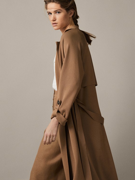 Massimo Dutti KNIT TRENCH-STYLE CARDIGAN WITH BELT at Â£119 | love the brands