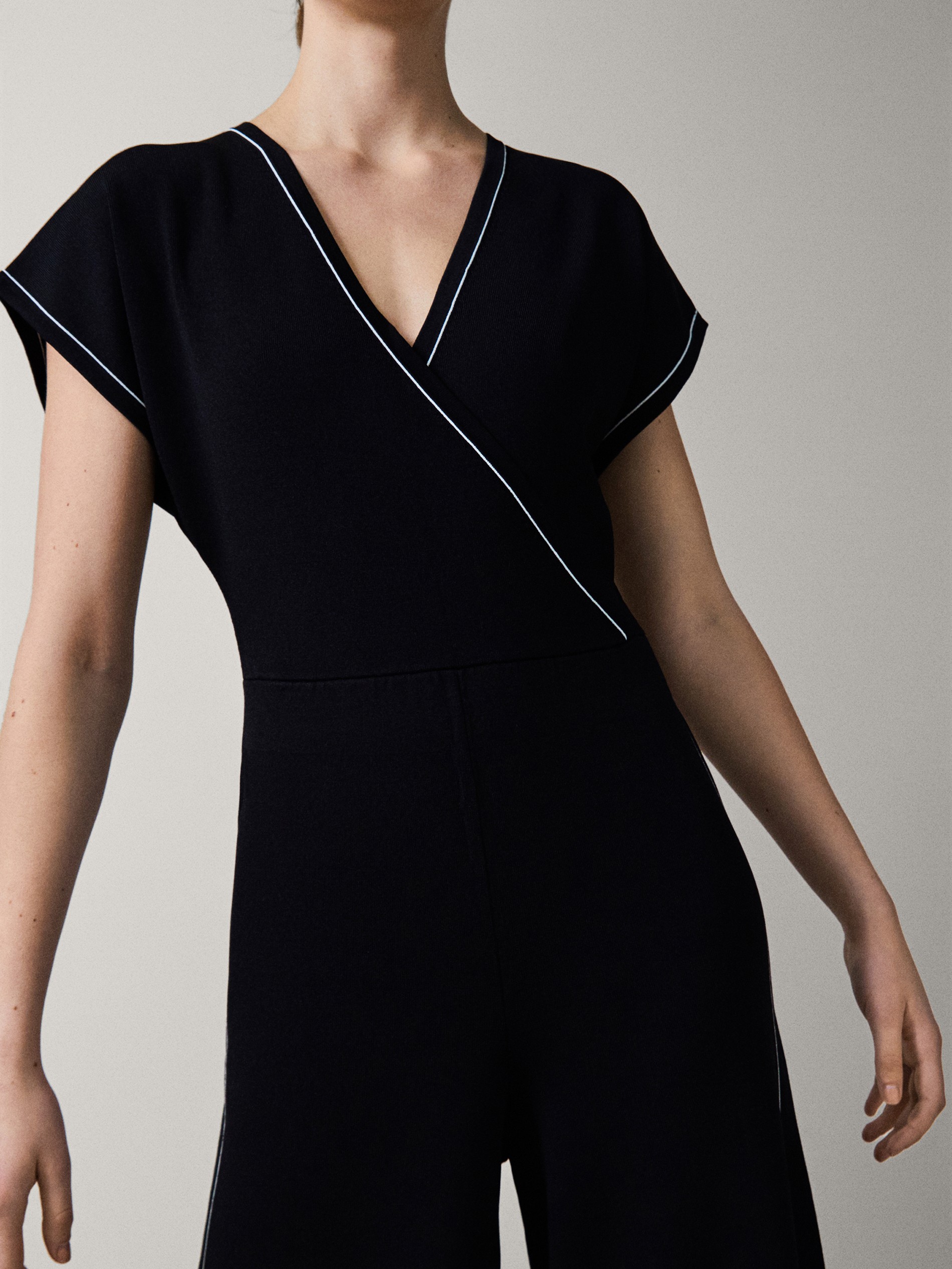 massimo dutti black jumpsuit