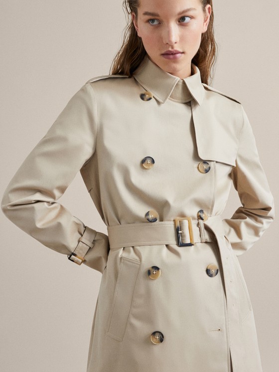 Massimo Dutti CLASSIC COTTON TRENCH COAT at £149 | love the brands