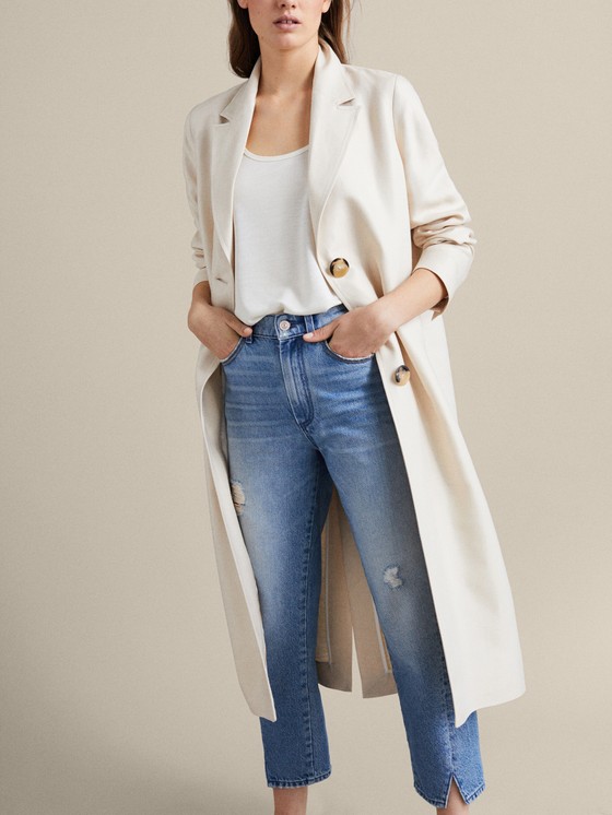 Massimo Dutti PLAIN LINEN TRENCH COAT at £139 | love the brands