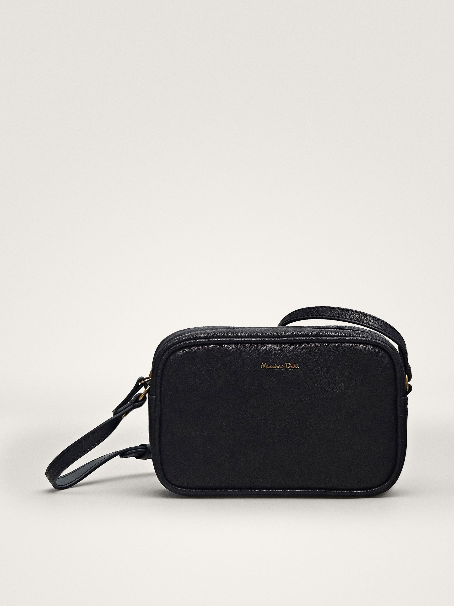 plain black cross body bag