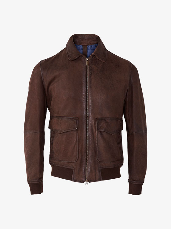 Topstitched Nappa Leather Jacket Men Massimo Dutti