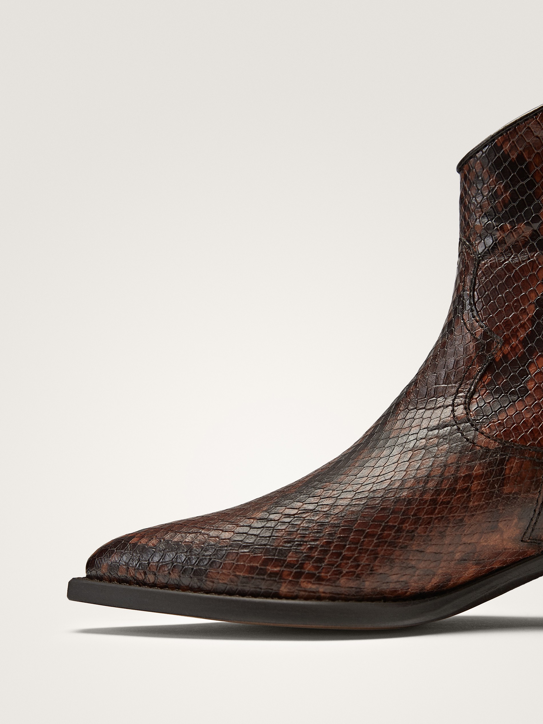 animal print ankle booties