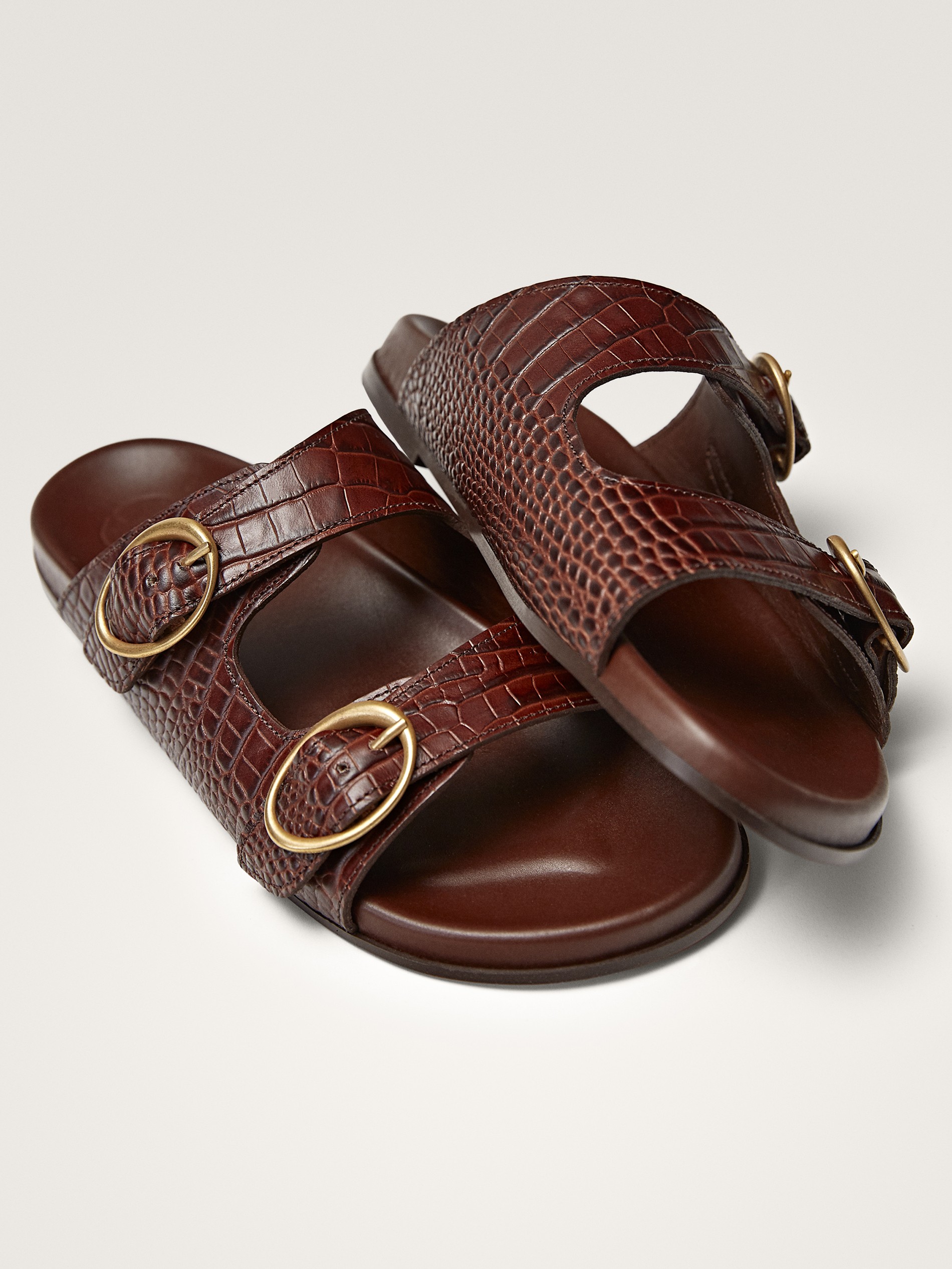 mock croc sandals