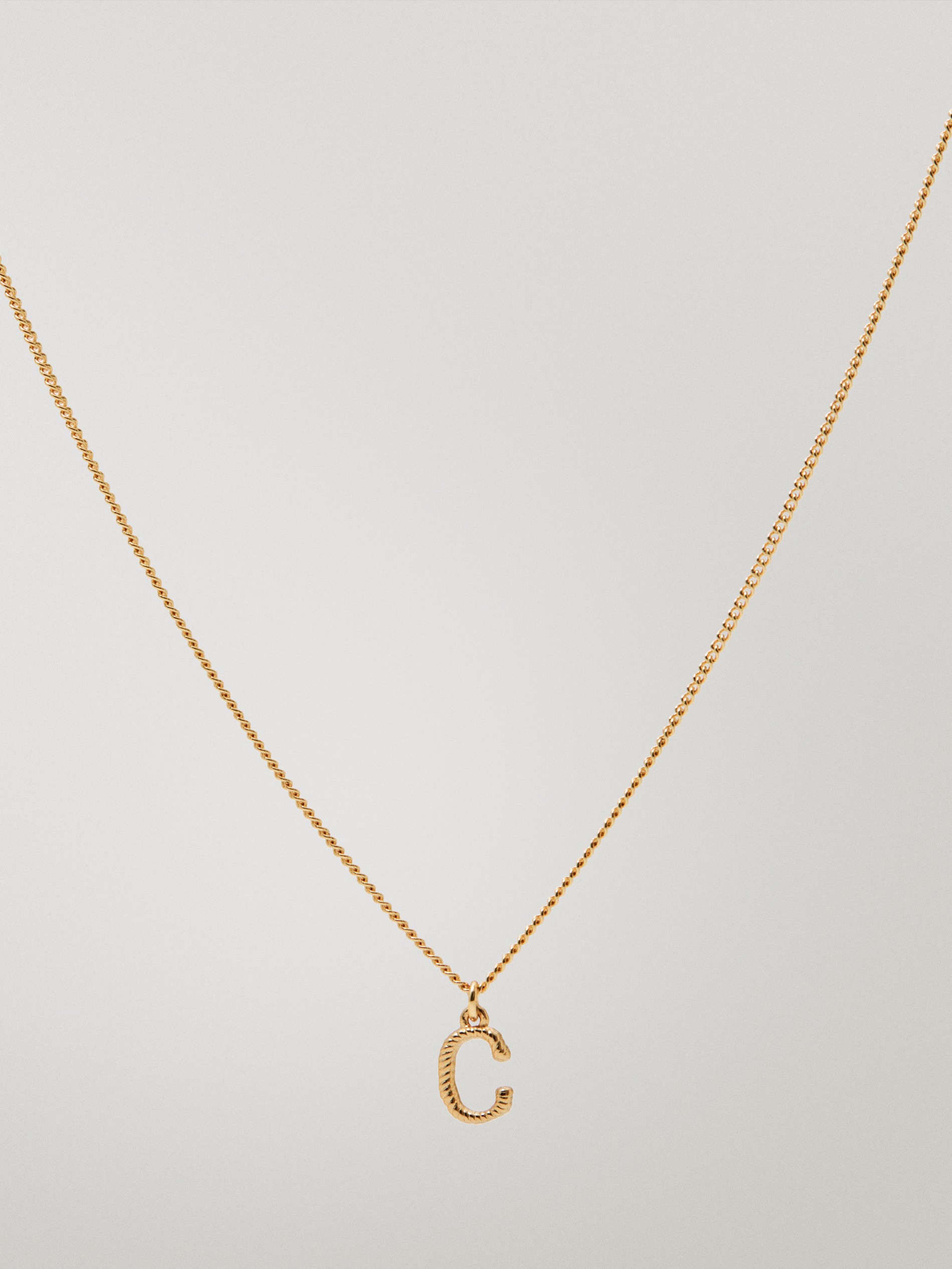 necklace with a letter c