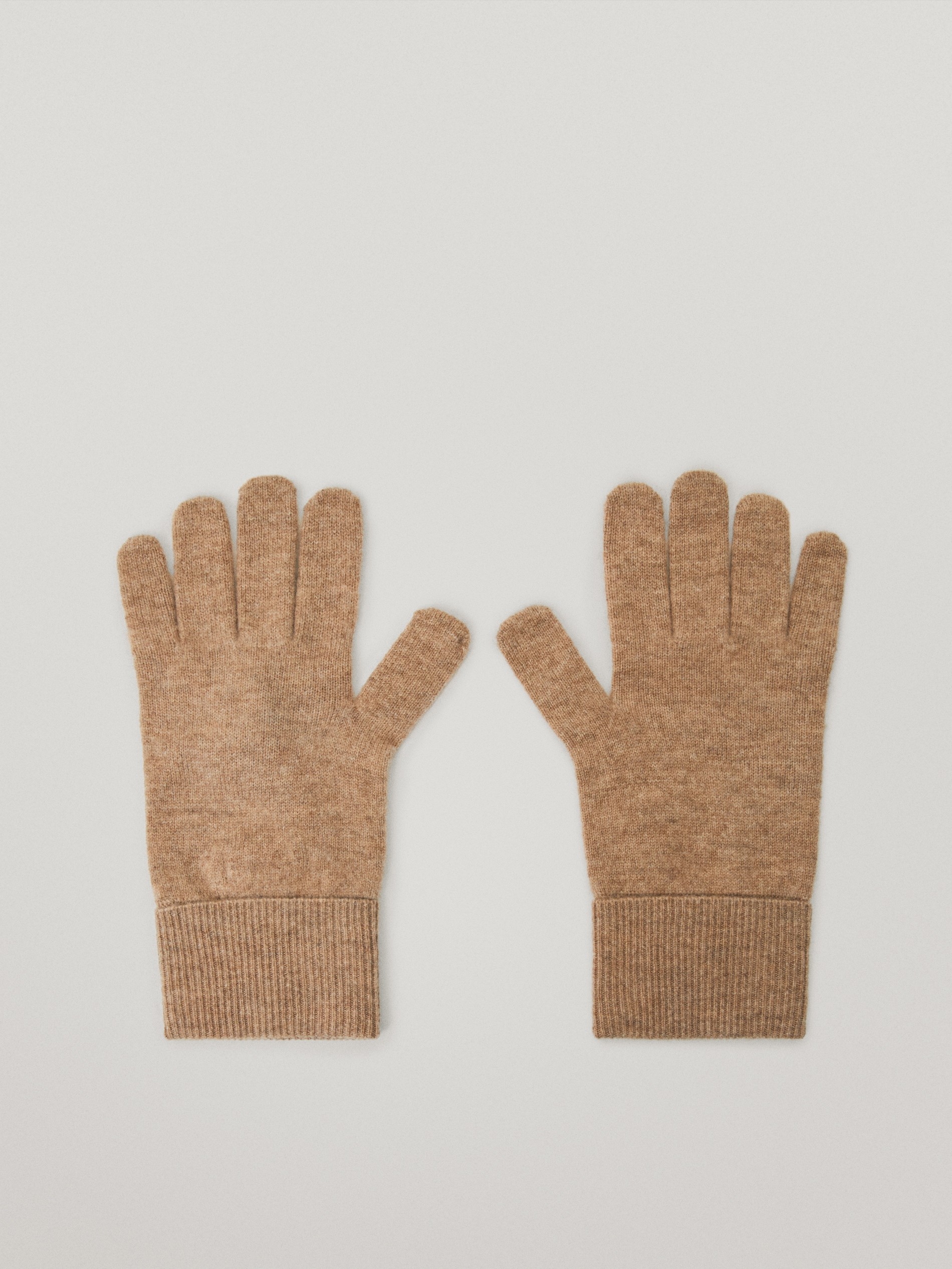 brown wool gloves