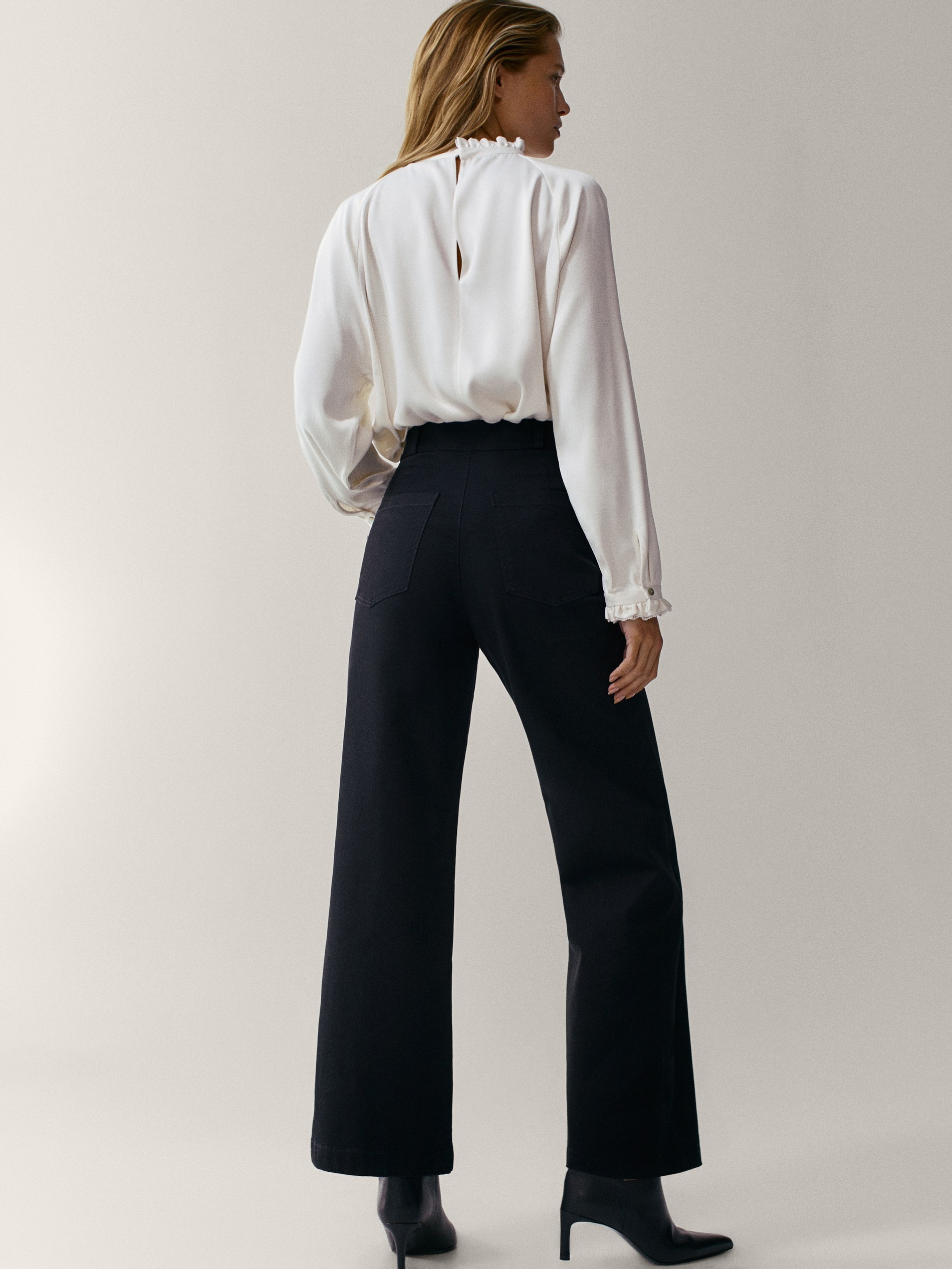 massimo dutti wide leg jeans