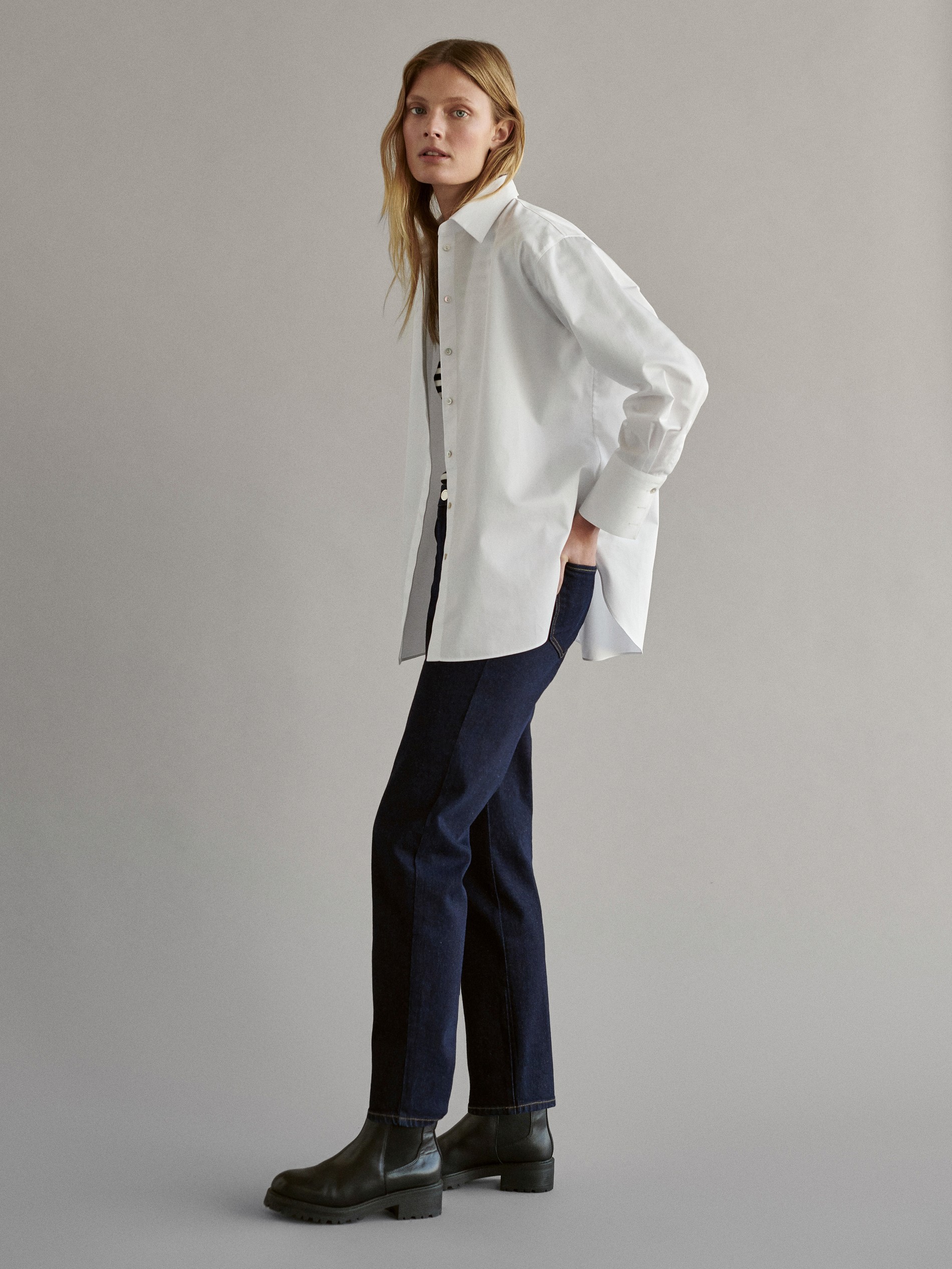 mid rise cigarette jeans