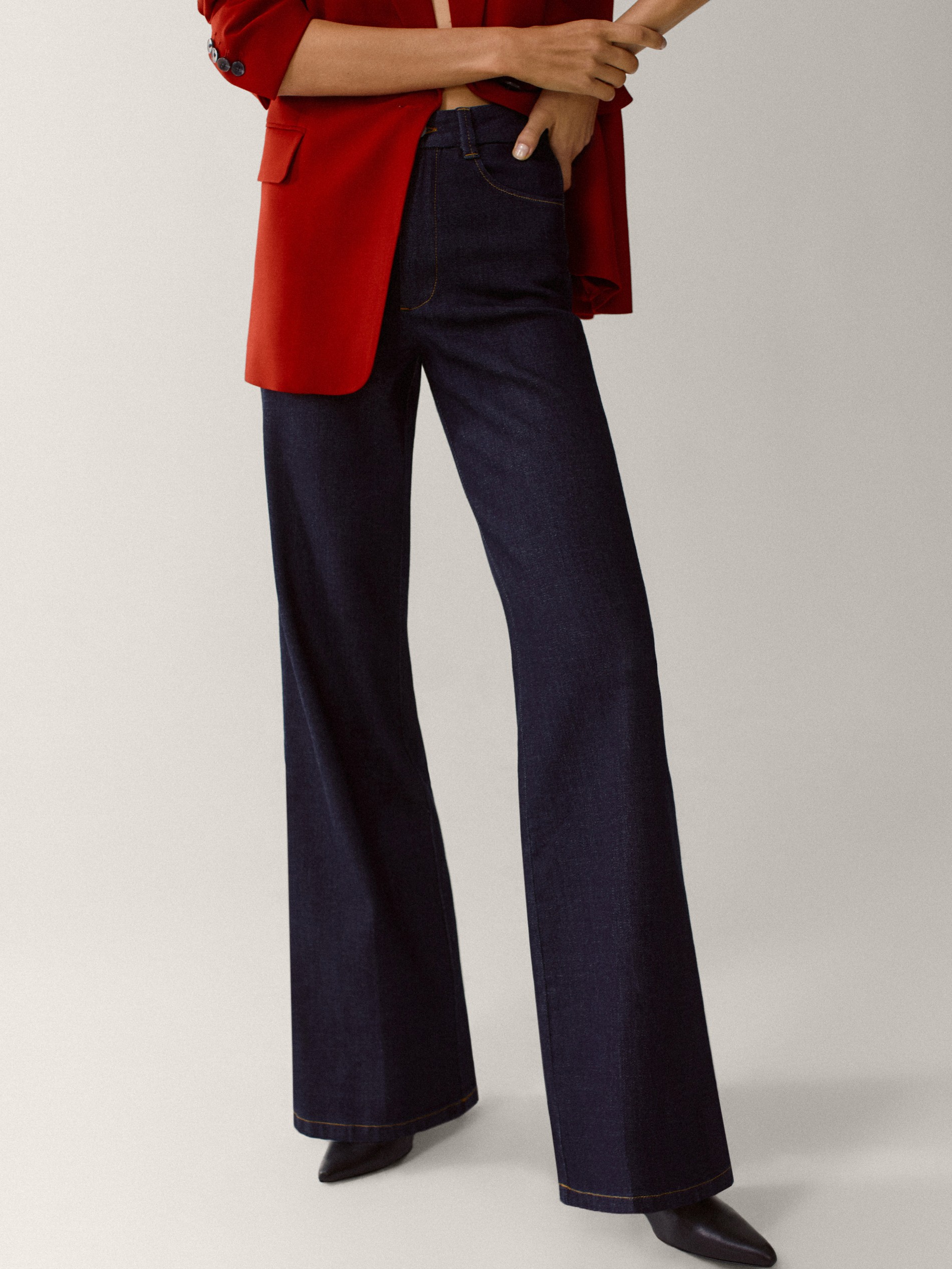 massimo dutti straight leg jeans
