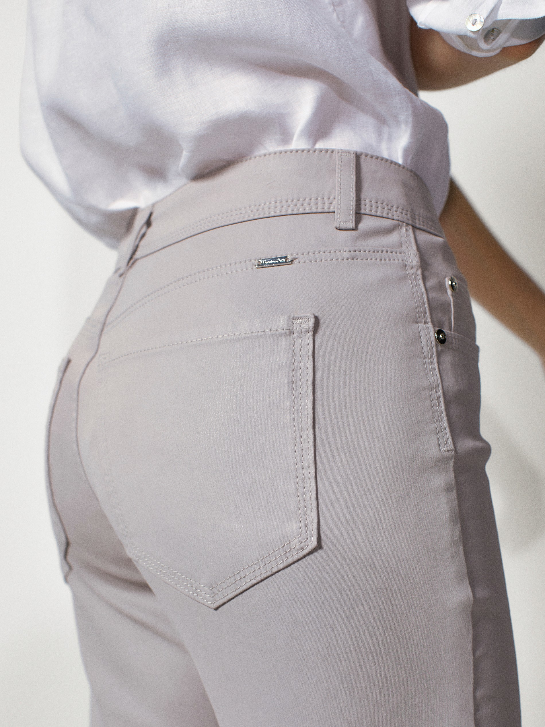 massimo dutti coated jeans