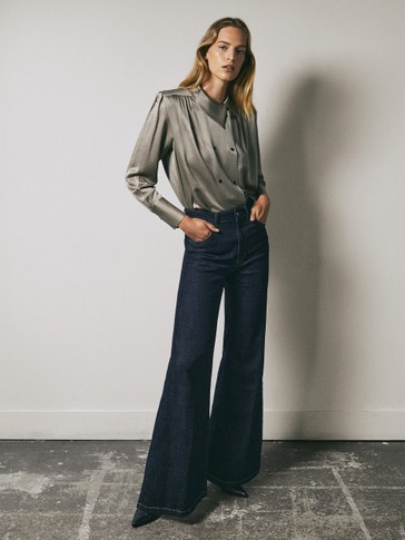 massimo dutti flared jeans