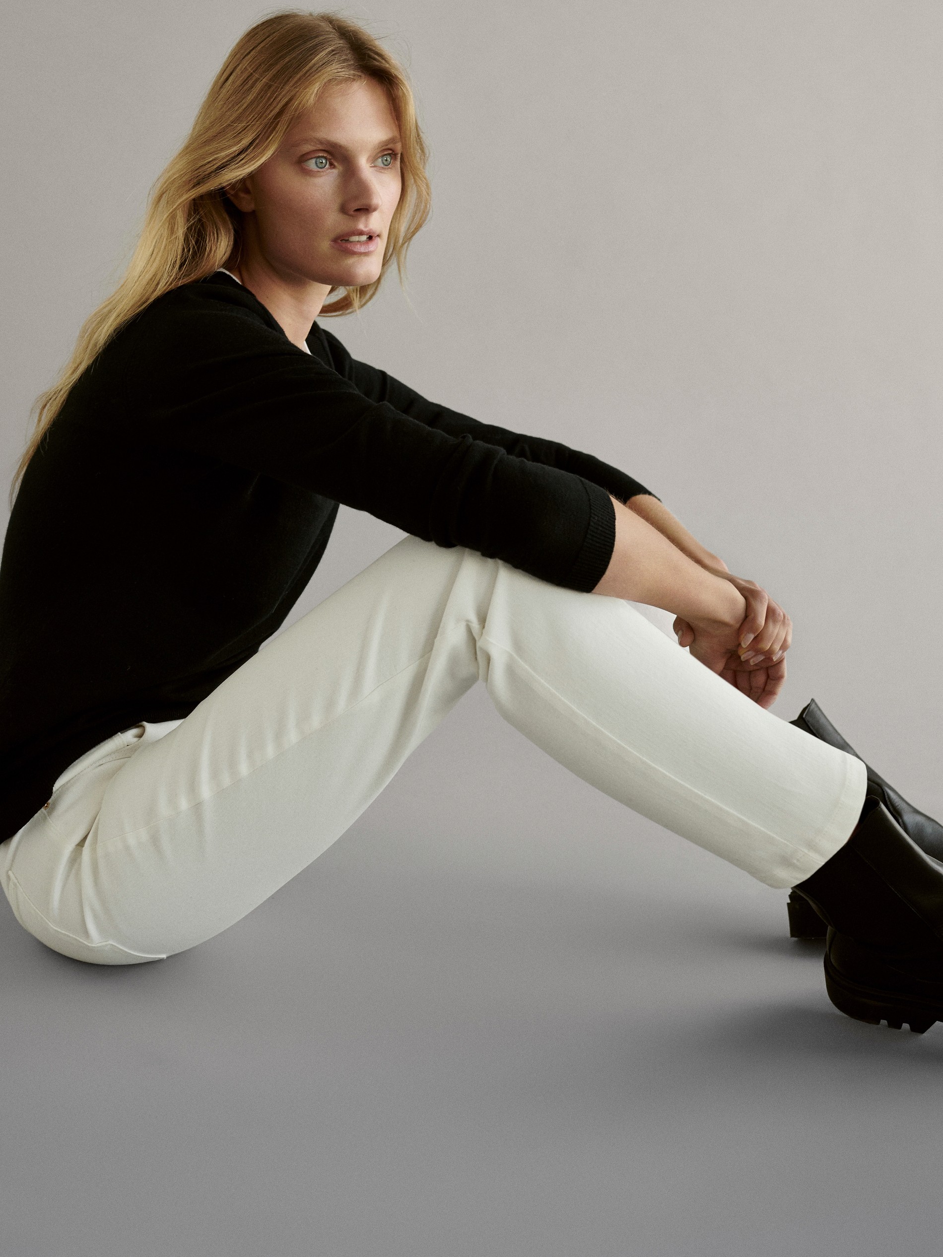 massimo dutti white jeans