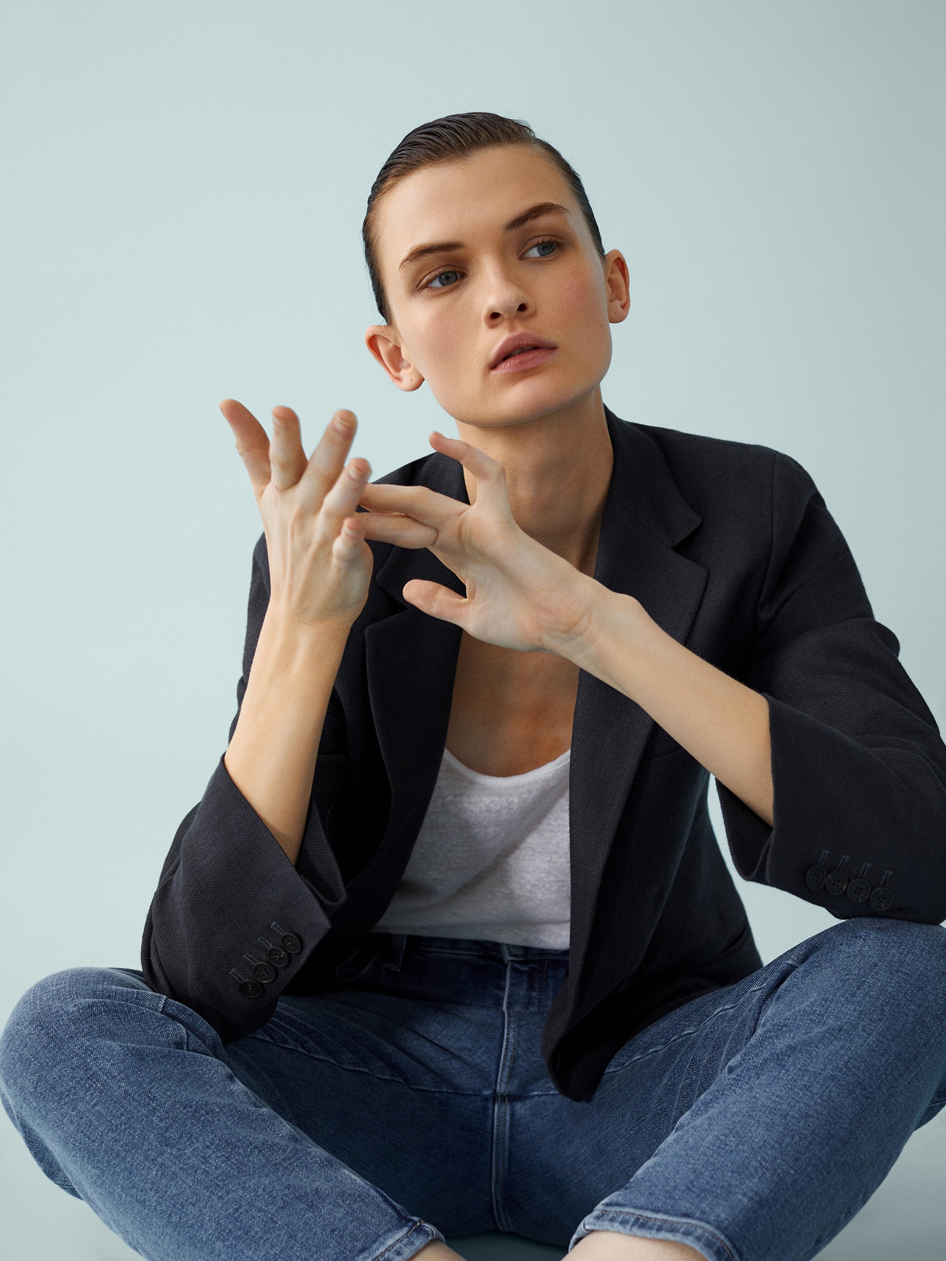 massimo dutti mid rise slim cropped