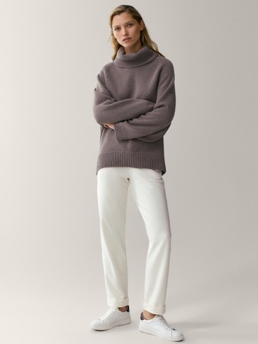 Jogging Fit Trousers With Waistband Detail Null Massimo Dutti