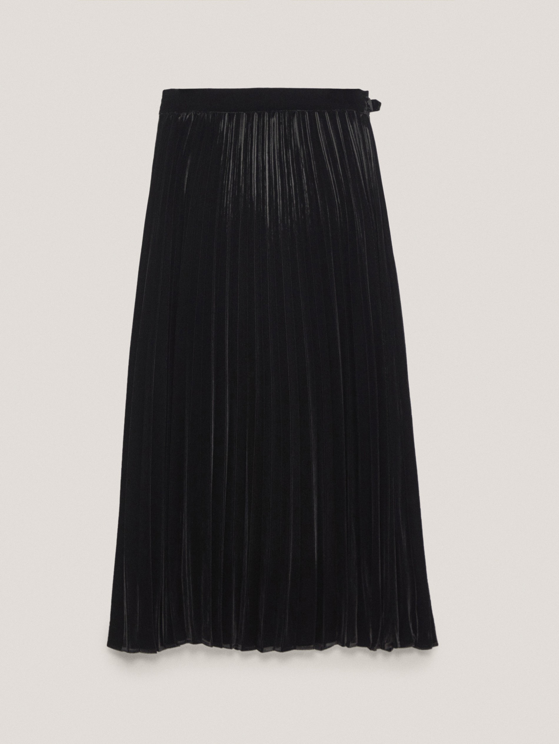 massimo dutti white pleated skirt