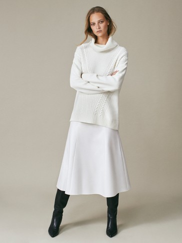 saia plissada massimo dutti