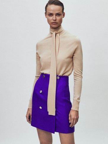 saia plissada massimo dutti