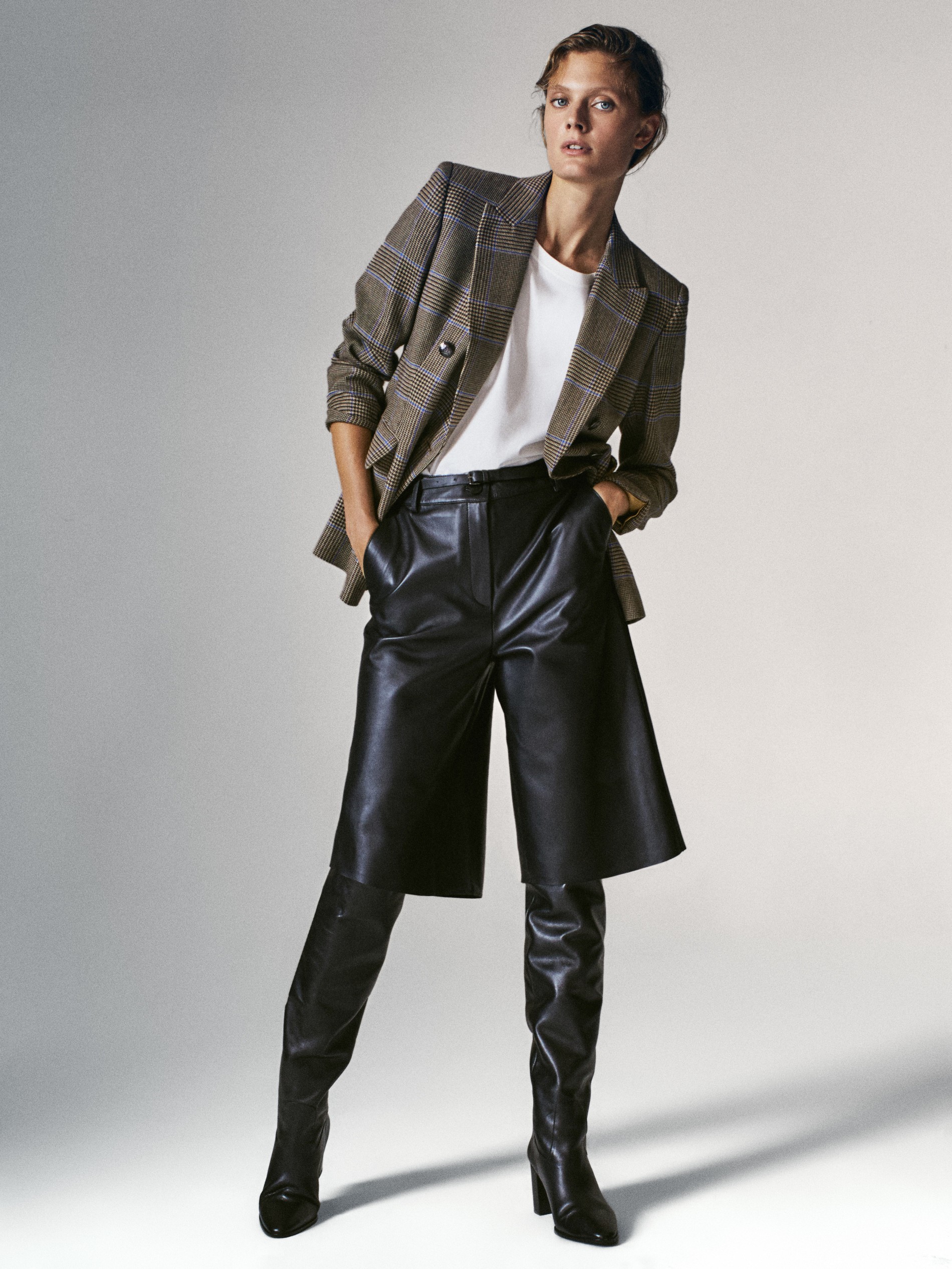 massimo dutti leather pants