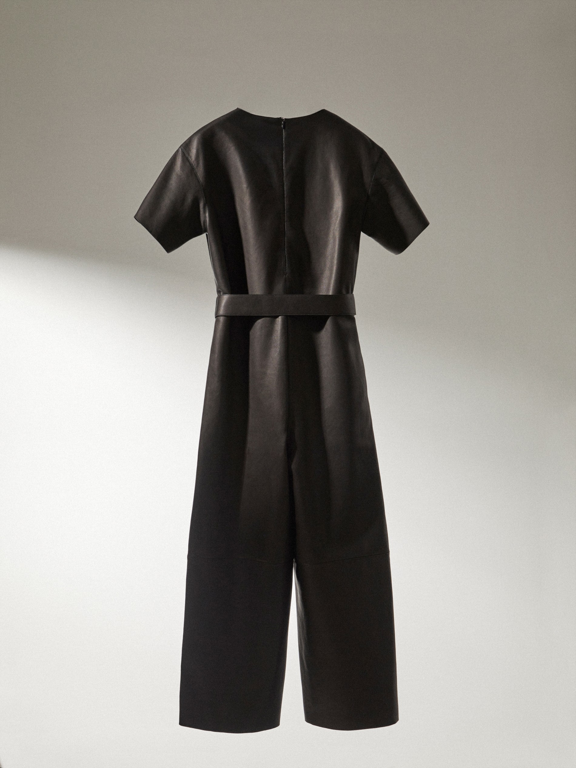 massimo dutti leather jumpsuit