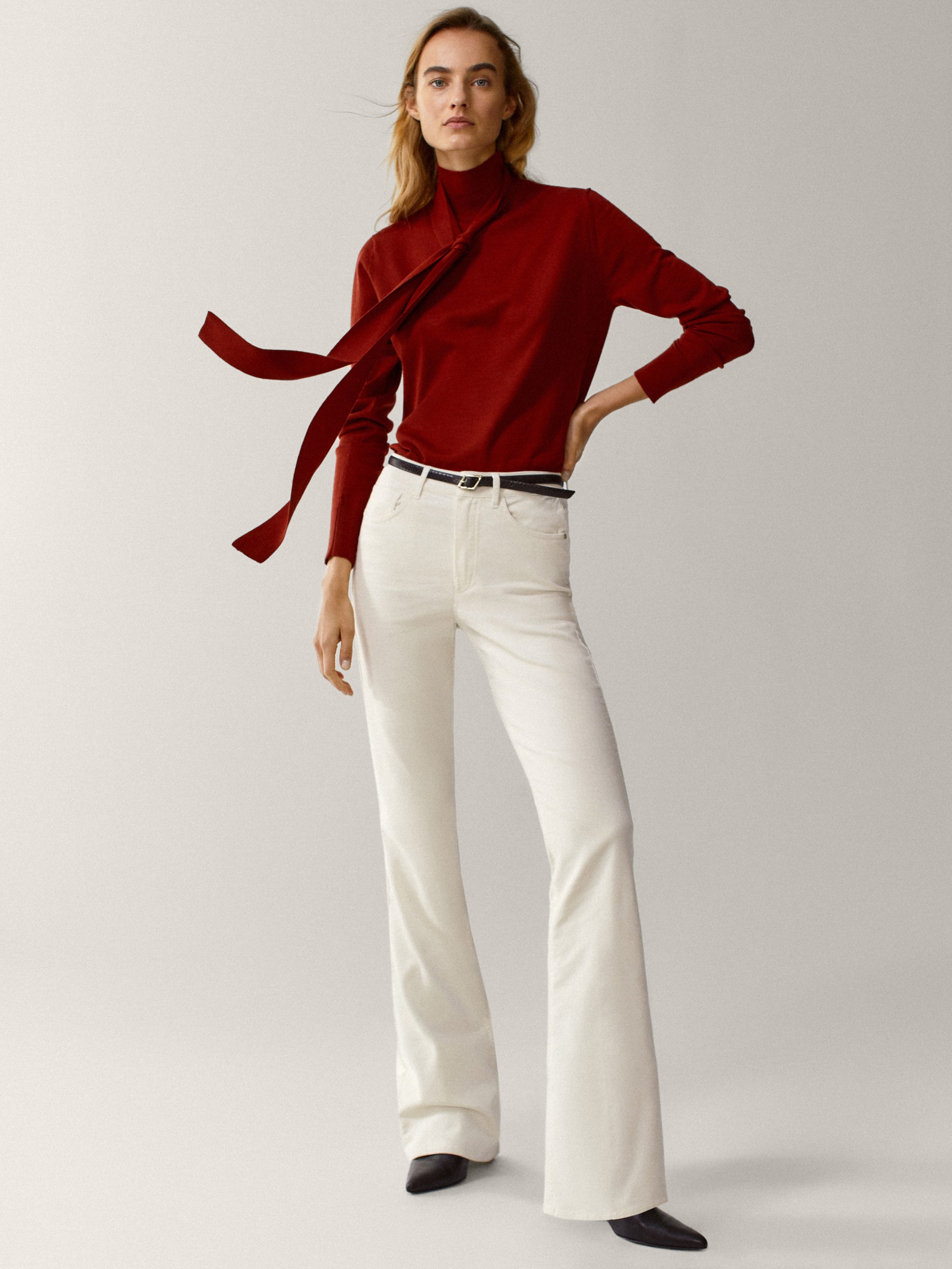 massimo dutti red sweater