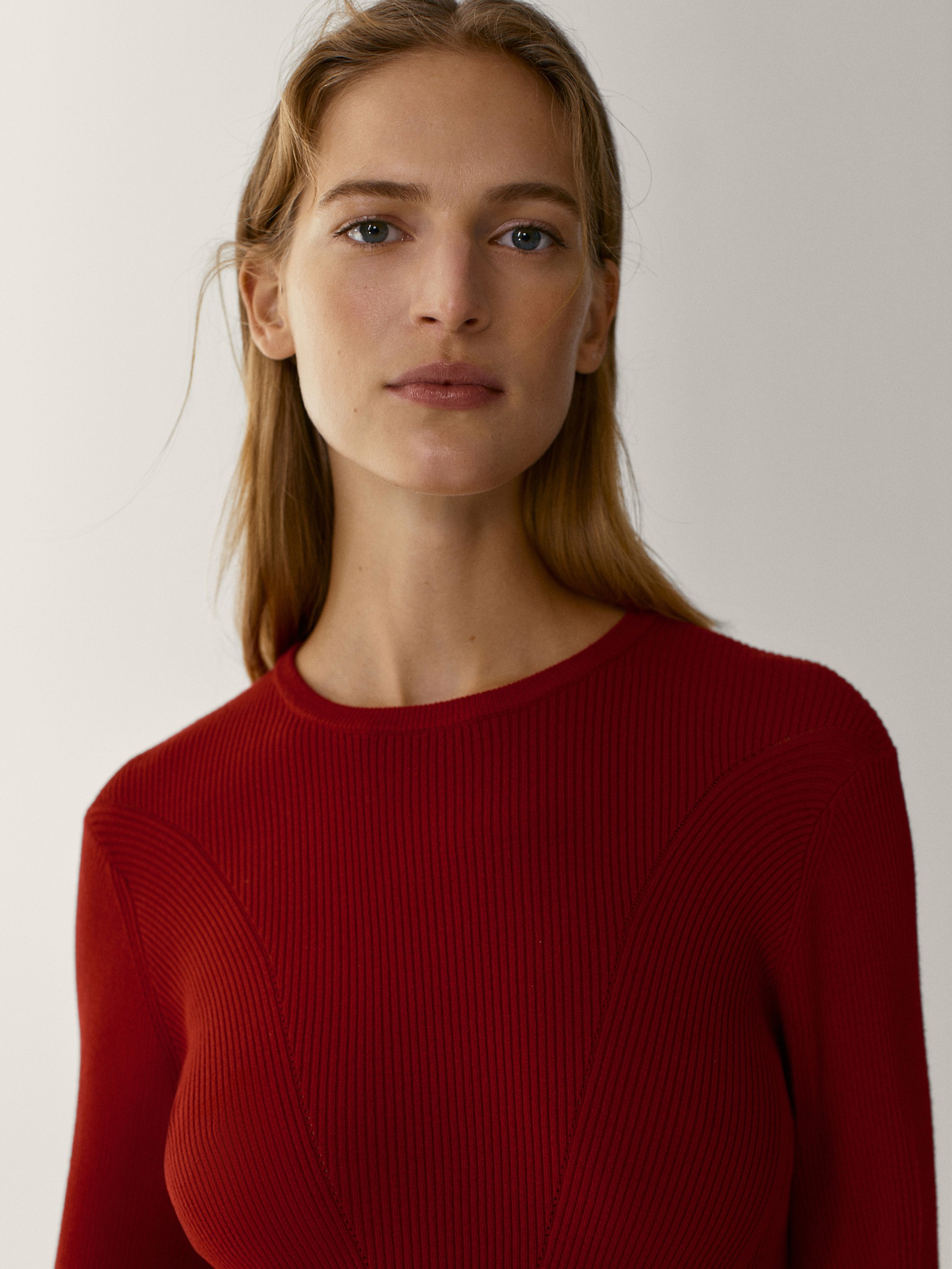 massimo dutti red sweater