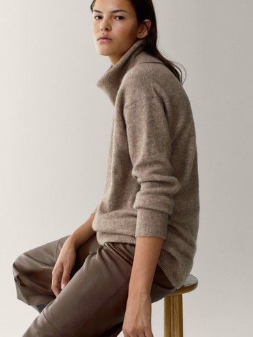 Jerseys cuello alto mujer massimo dutti clearance