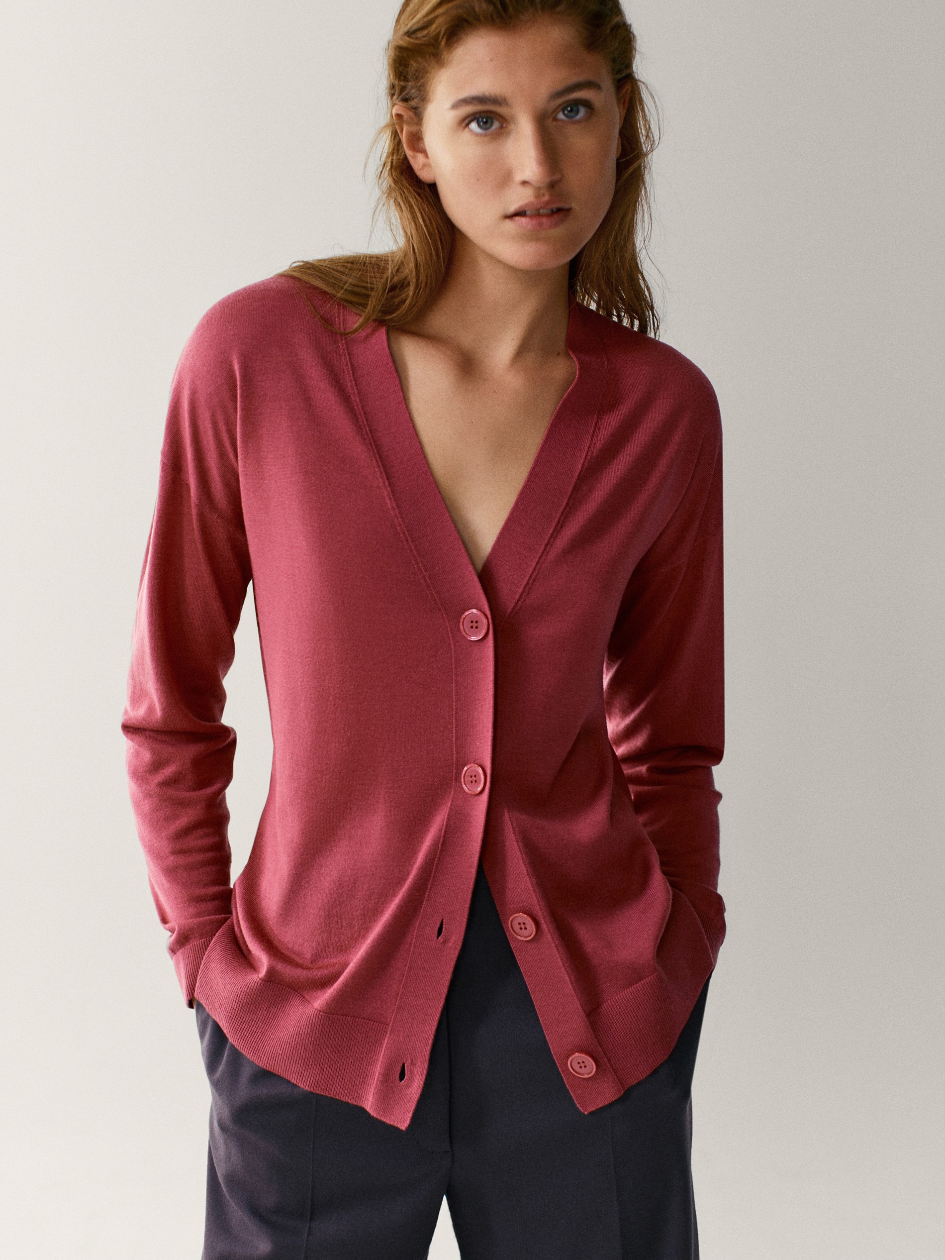 massimo dutti red sweater