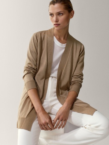 massimo dutti long cardigan