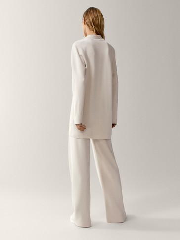 massimo dutti white blazer