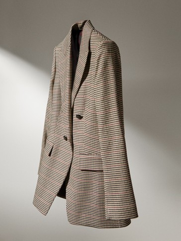 Massimo dutti houndstooth blazer clearance