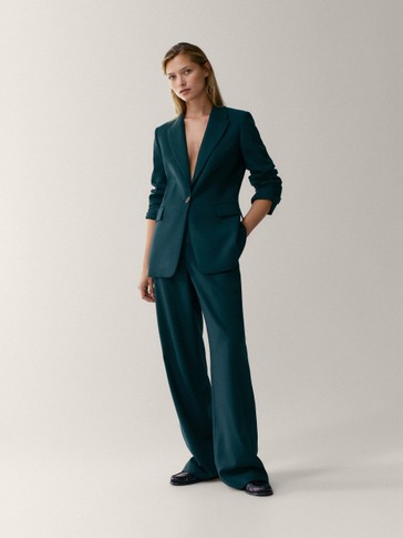 Massimo dutti green blazer Clearance