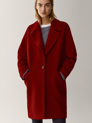 manteau laine bouclette