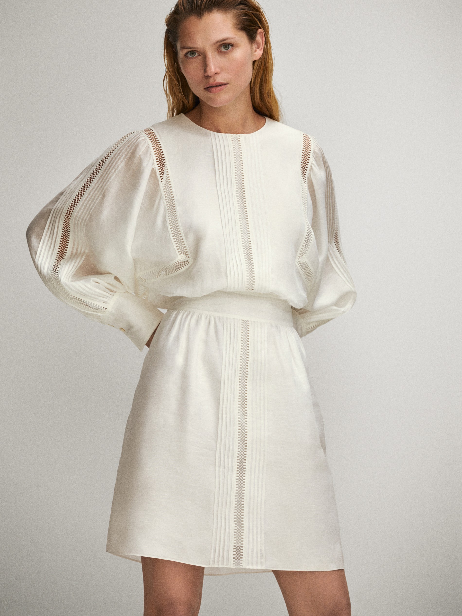 massimo dutti white dress