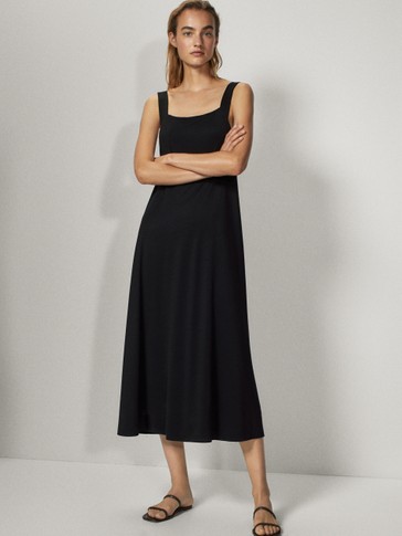 Massimo dutti black dress Clearance