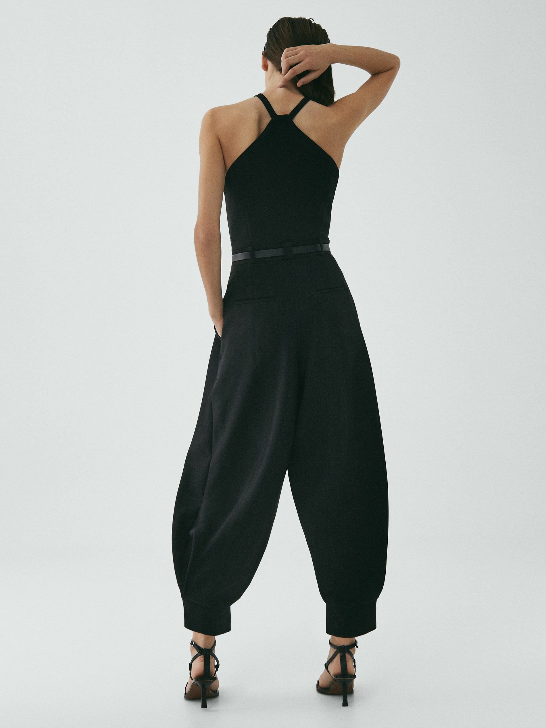 massimo dutti jumpsuit black