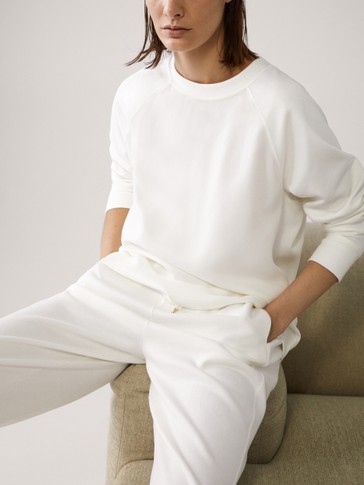 Crew neck sweatshirt - Women - Massimo Dutti