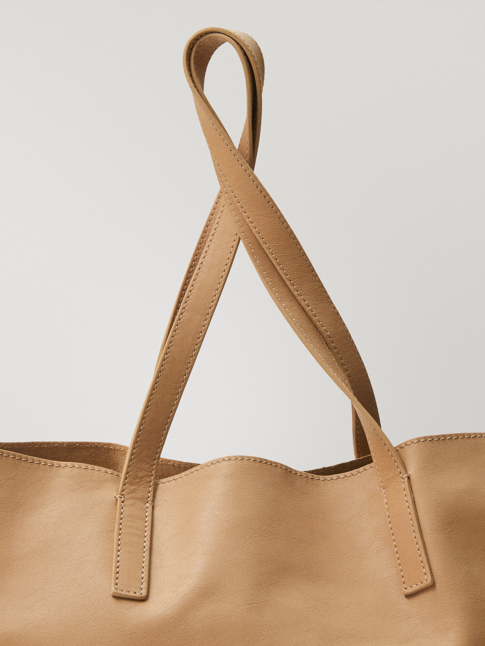 massimo dutti nappa tote bag