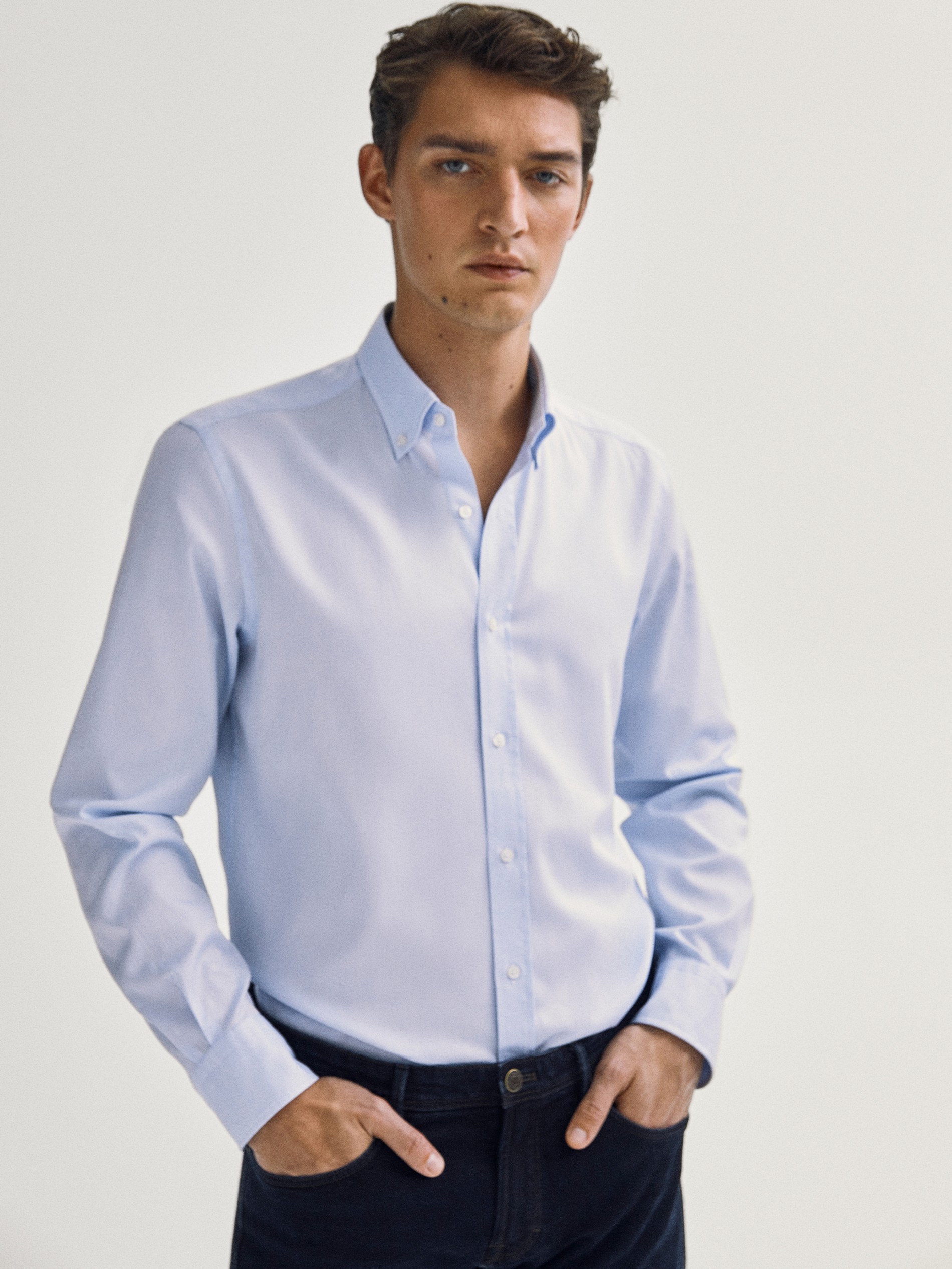 100 cotton slim fit shirts