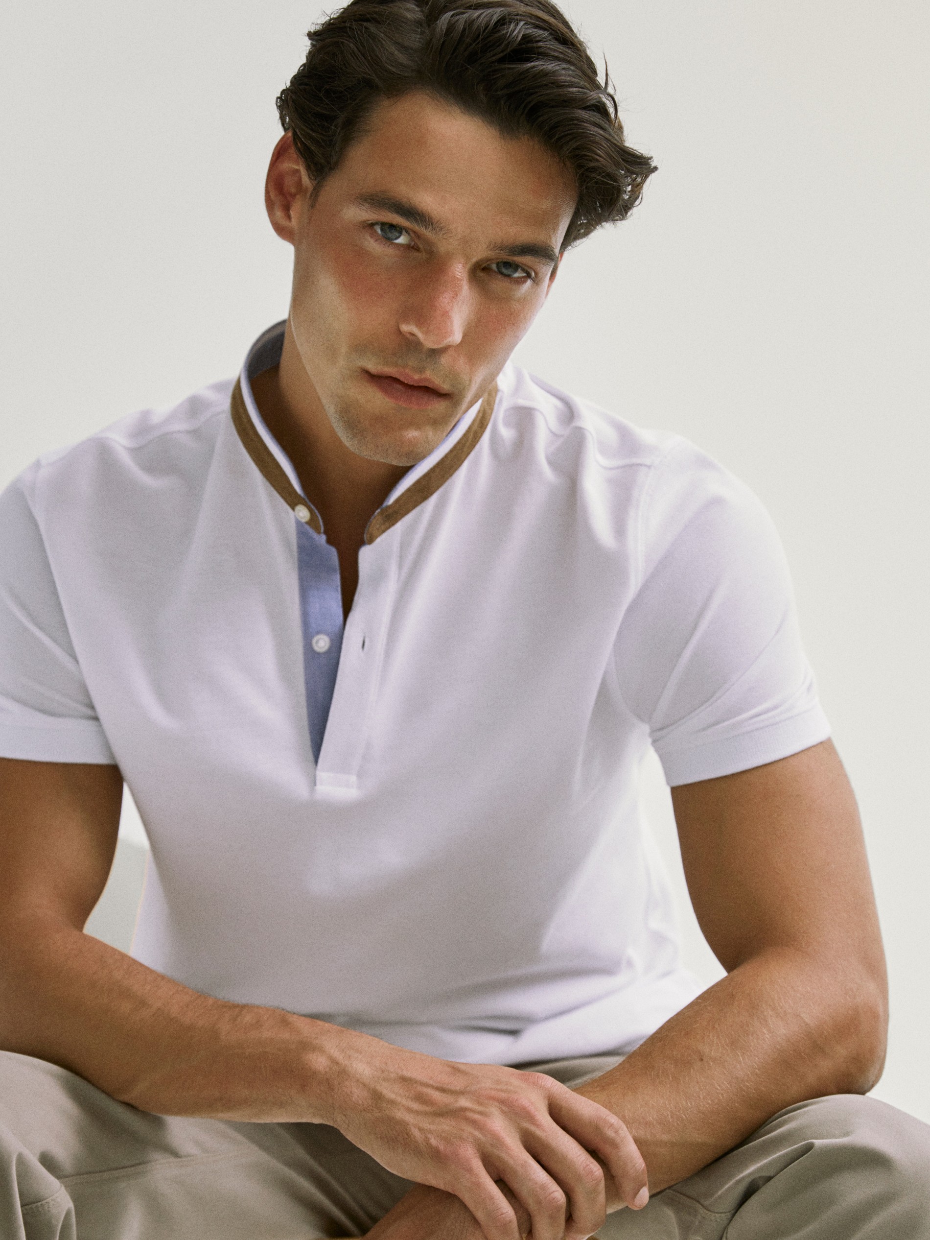 polo cuello mao massimo dutti