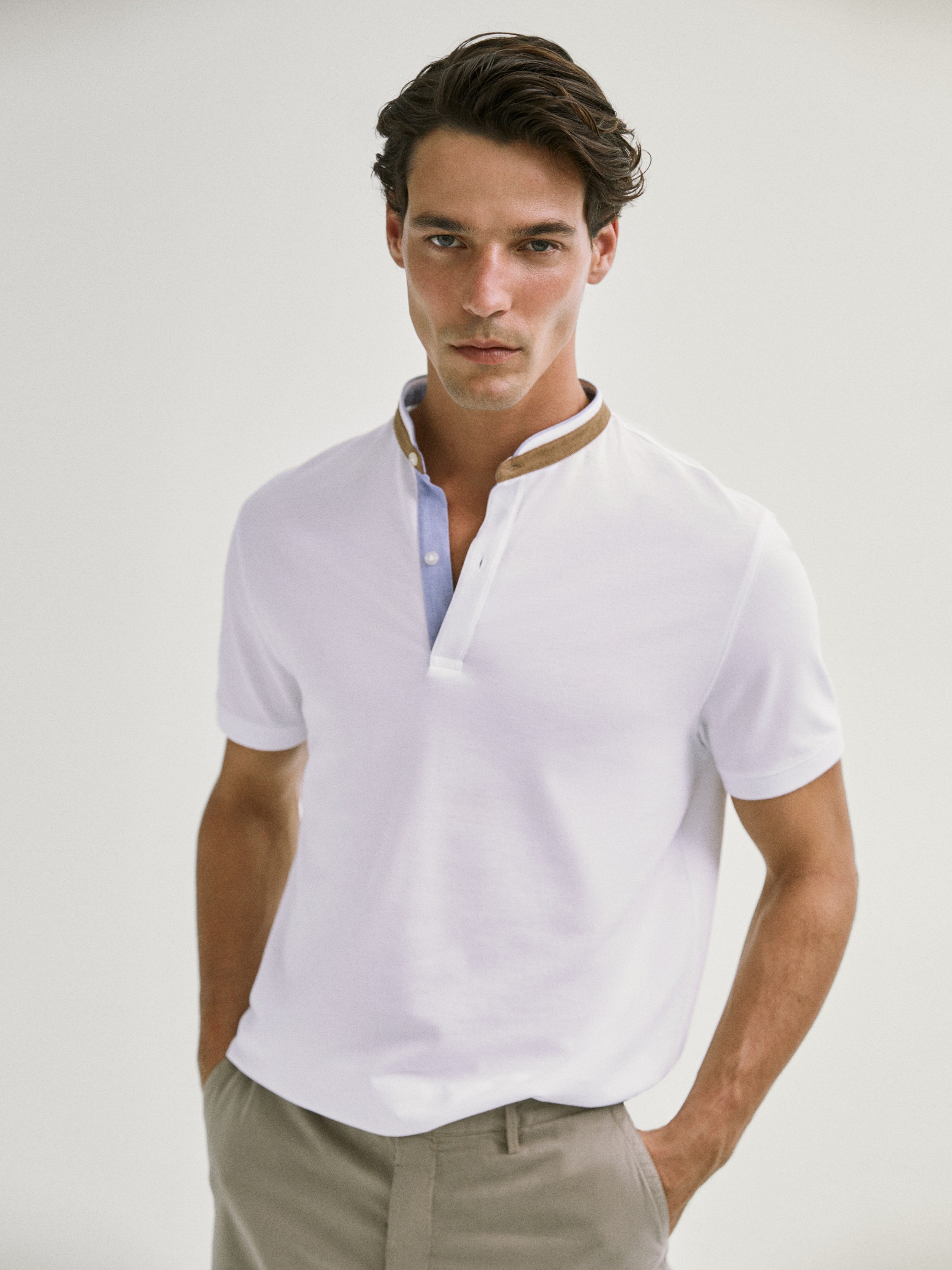 polo cuello mao massimo dutti