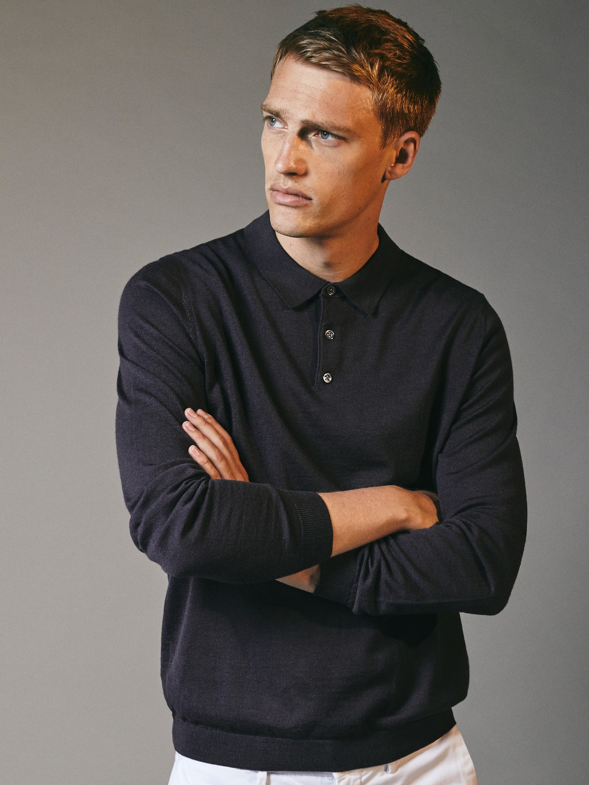 merino polo sweater