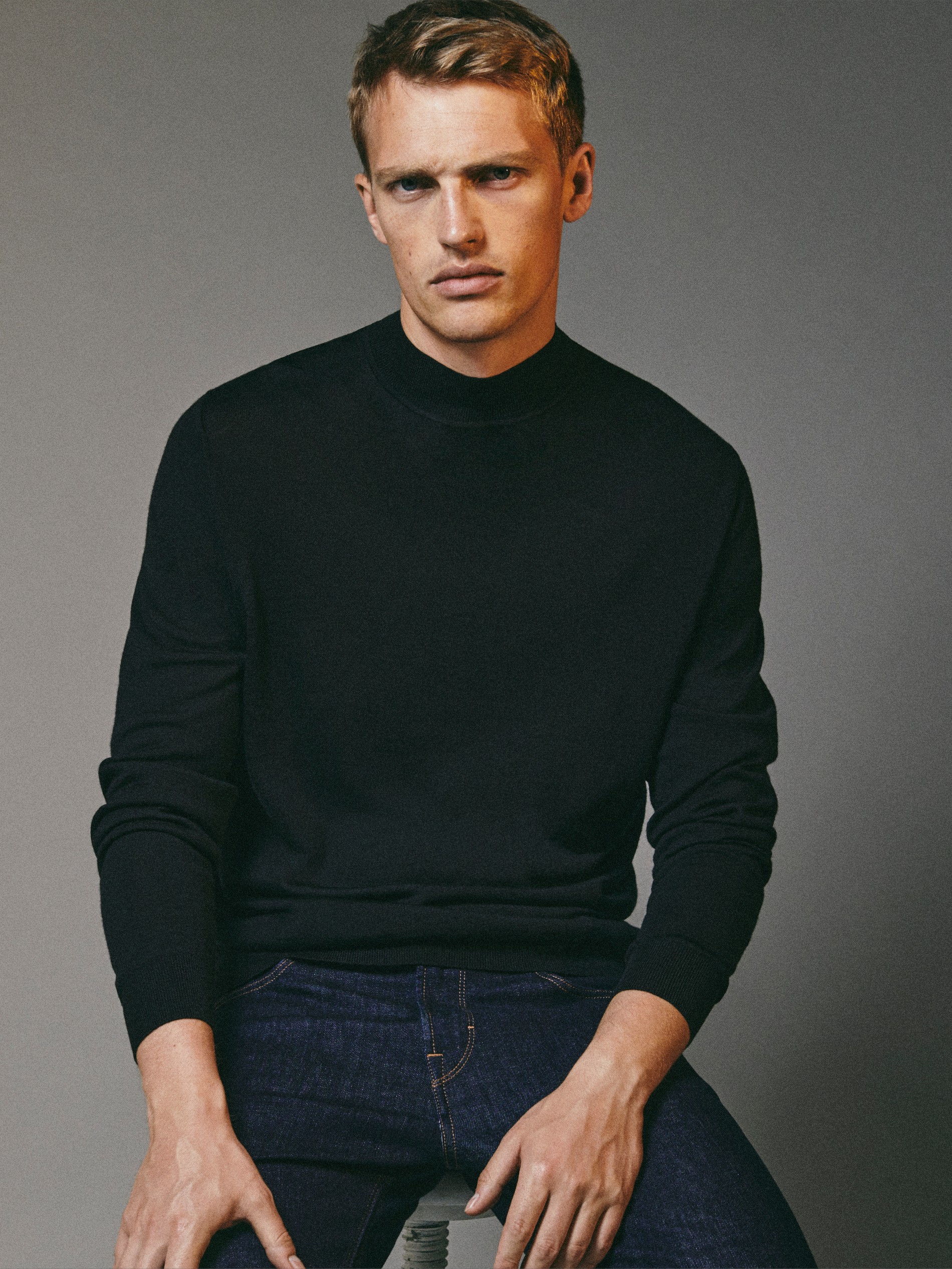 merino wool high neck sweater