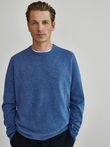 100% CASHMERE CREW NECK SWEATER - null 