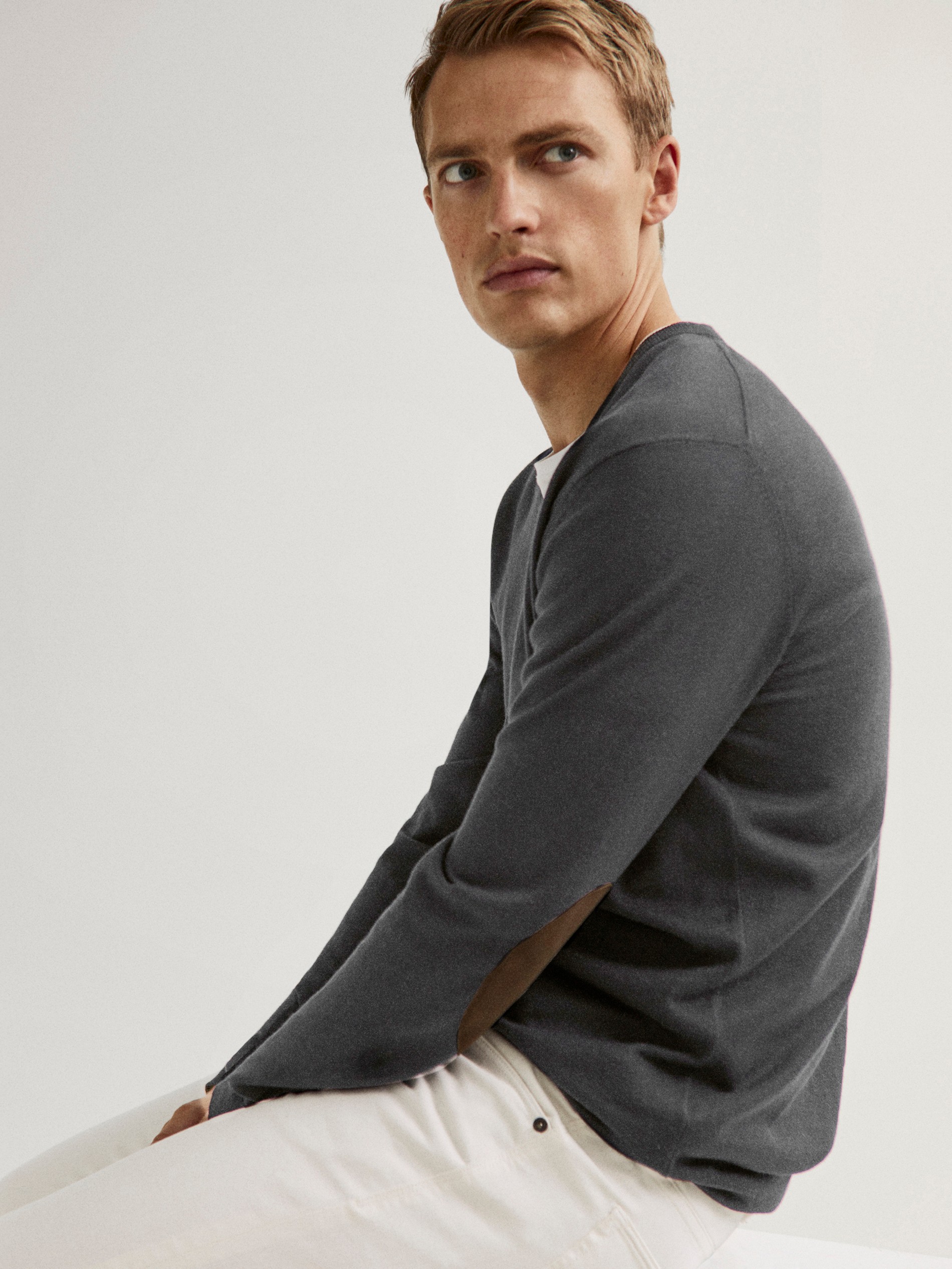 elbow patches for cashmere sweater