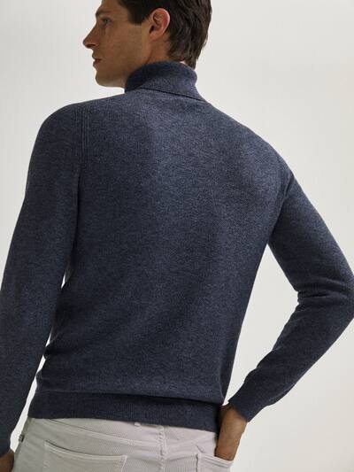 Cotton Wool Turtleneck Sweater Men Massimo Dutti