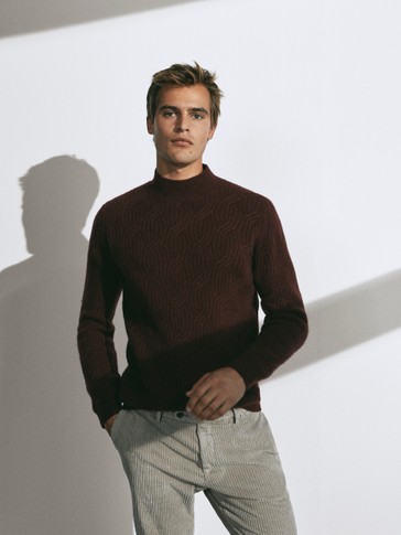 massimo dutti jacquard sweater