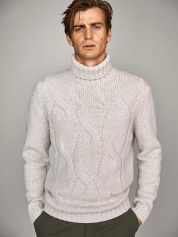 massimo dutti jacquard sweater