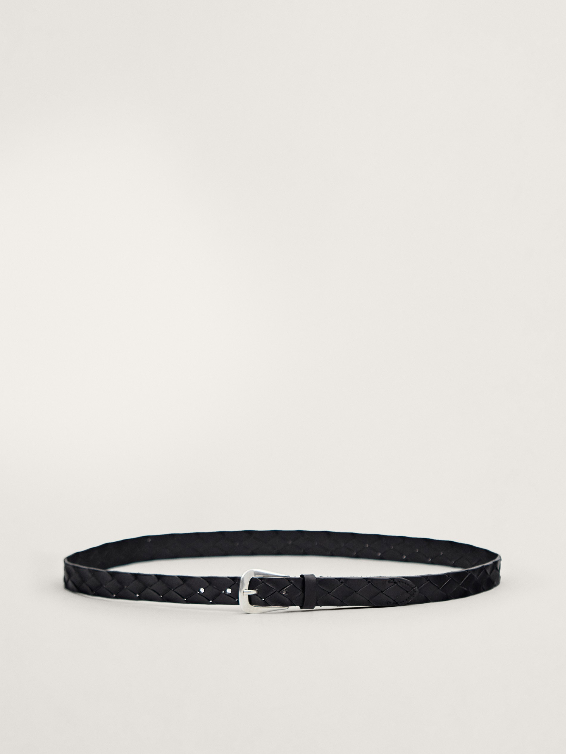 black plaited belt